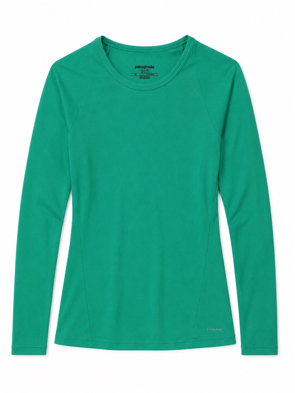 Patagonia Capilene 2 Lightweight Base Layer Top Women XS Teal Green Long Sleeve